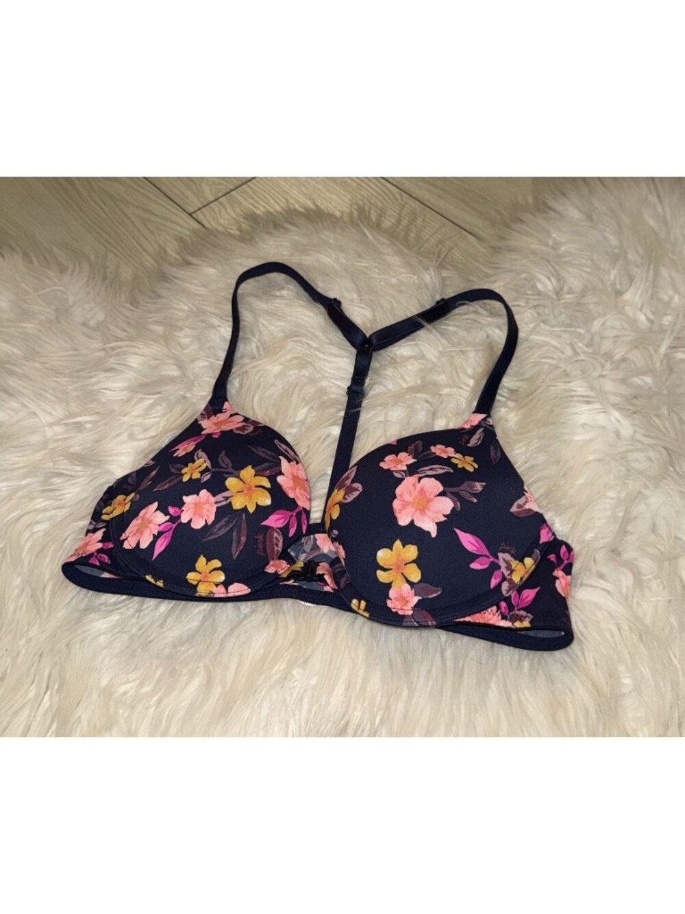 Pink Victorias Secret Wear Everywhere Push Up Bra Front Close UW Womens 32A Blue